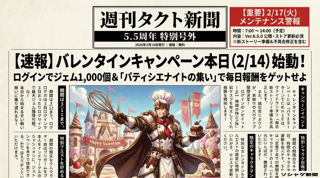 DQタクト デイリー号外